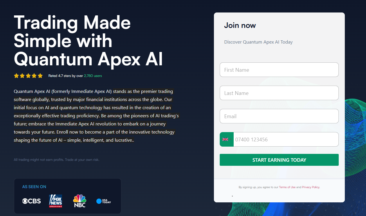 immediate apex ai sign up form