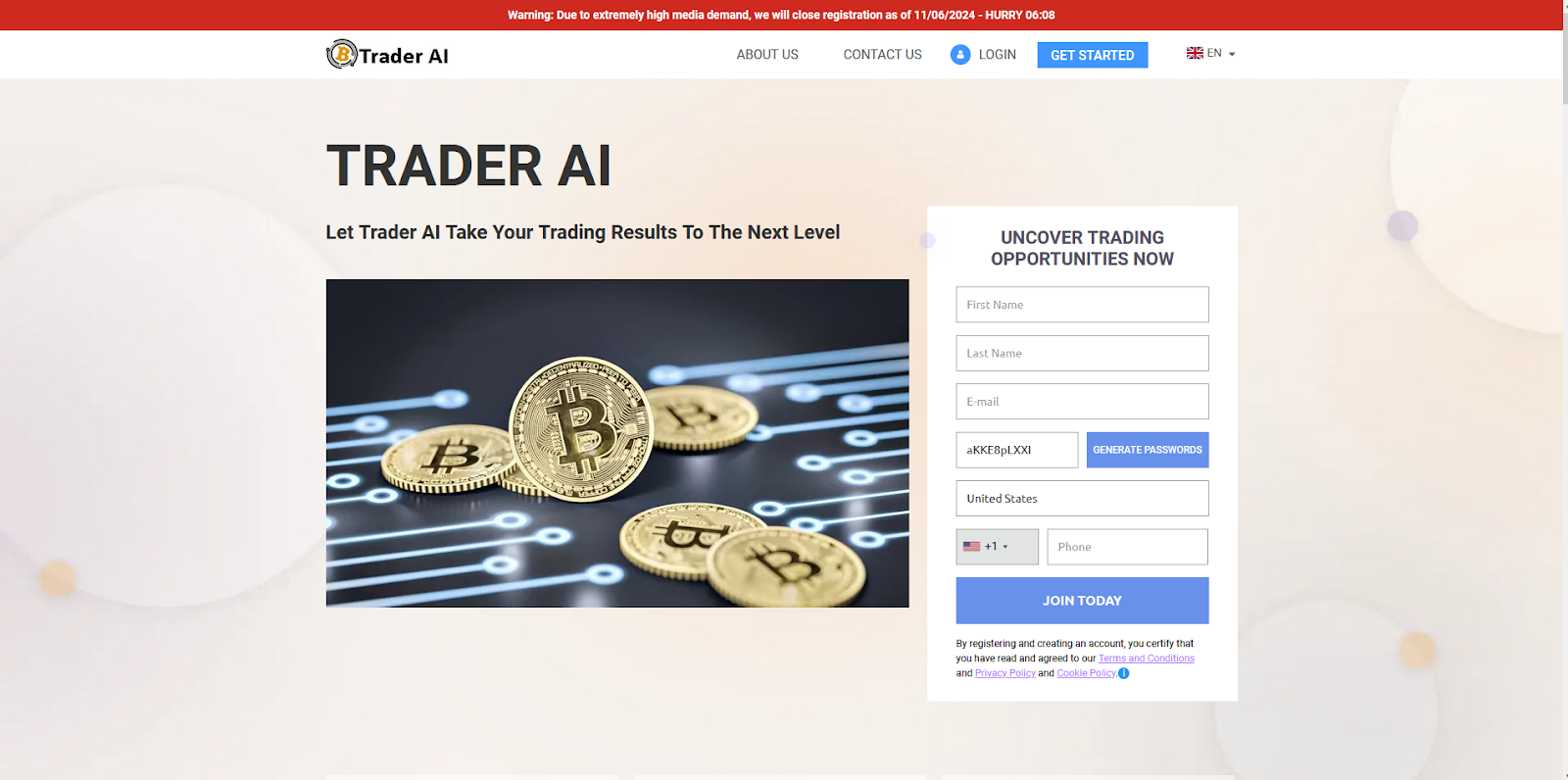 trader ai crypto trading platform