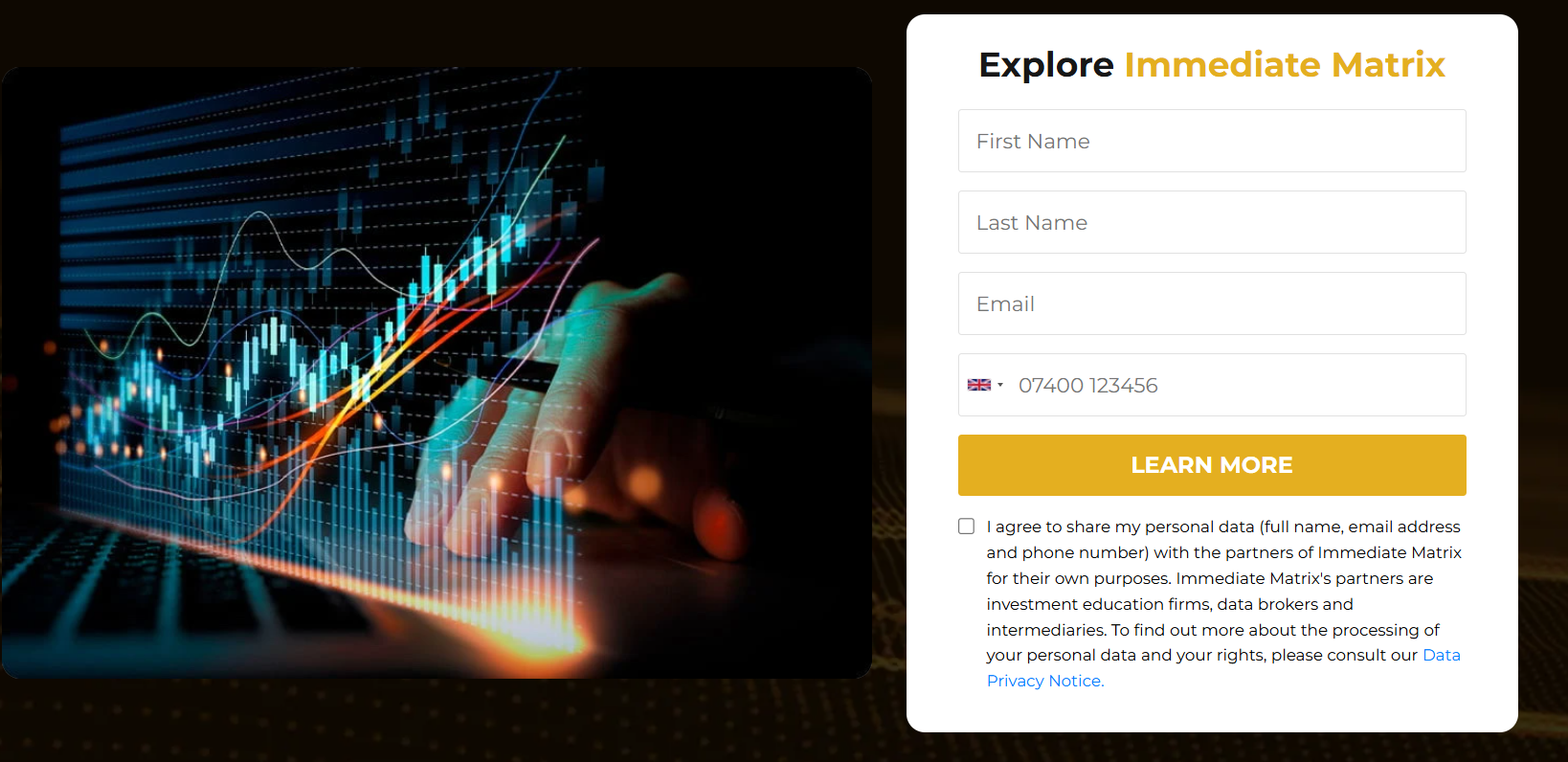 Immediate matrix sign up