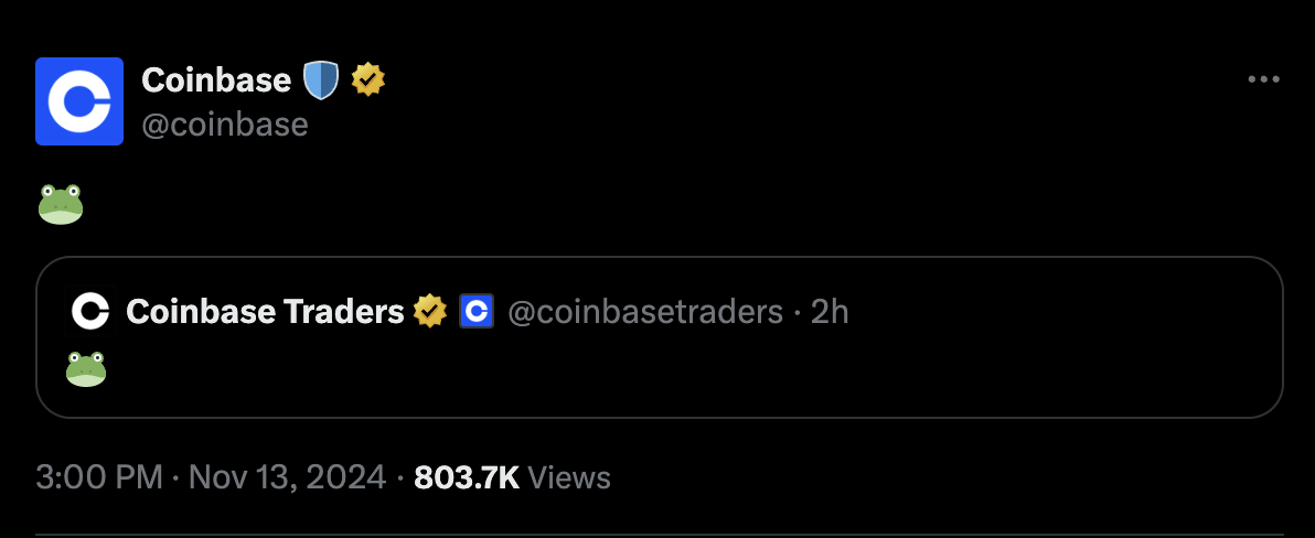 Pepe on Coinbase